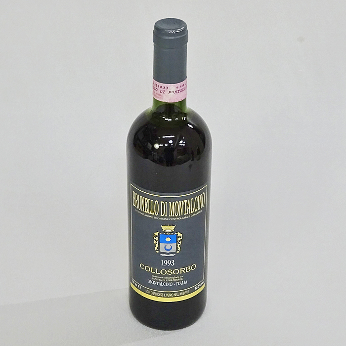 東京都文京区でコッロソルボ ブルネッロ ディ モンタルチーノ 1993 COLLOSORBO BRUNELLO DI MONTALCINO イタリア 赤ワイン 750ml 13.5％ 未開栓を2000円で買取させていただきました。