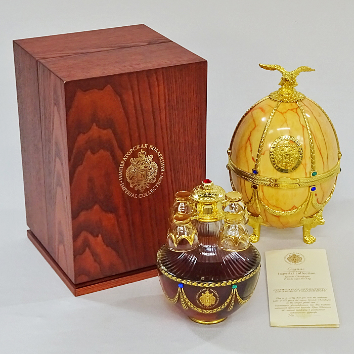 ラドガ インペリアルコレクション コニャック ブランデー 700ml 未開栓 ウッドケース付き ladoga Imperial collection  Cognac | お酒買取エイブイ