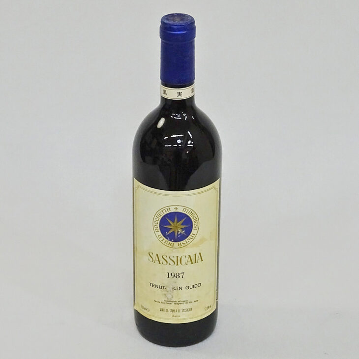 東京都豊島区でサッシカイア 1987 テヌータ サン グイド 750ml イタリア 赤ワイン 未開栓 SASSICAIA TENUTA SAN GUIDOを8000円で買取させていただきました。