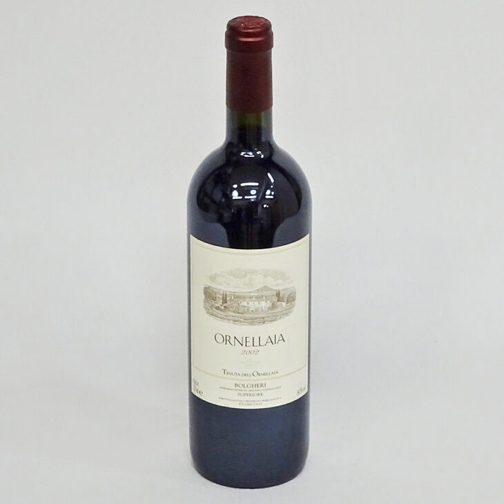 東京都世田谷区でオルネライア 2002 750ml 14.5％ イタリア 赤ワイン 未開栓 ORNELLAIAを5000円で買取させていただきました。