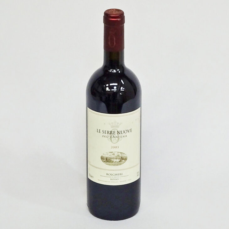 東京都北区でレ・セッレ・ヌオーヴェ・デル・オルネライア 2003 750ml 14％ イタリア 赤ワイン 未開栓 LE SERRE NUOVE DELL’ORNELLAIAを2000円で買取させていただきました。