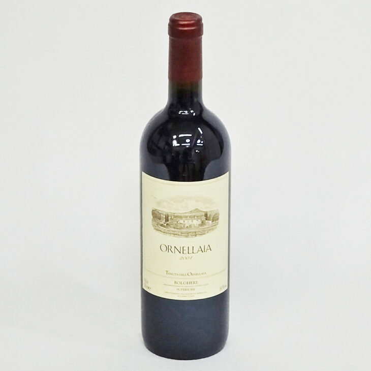 埼玉県戸田市でオルネライア 2004 750ml 14.5％ イタリア 赤ワイン 未開栓 ORNELLAIAを5000円で買取させていただきました。