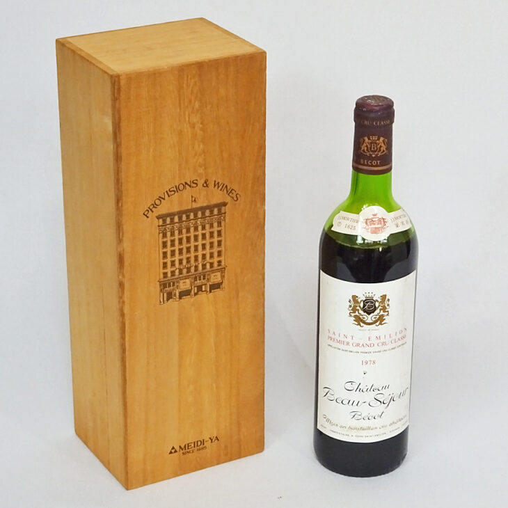 東京都中野区でシャトー ボー セジュール ベコ 1978 赤ワイン 750ml 未開栓 箱付き Chateau Beau Sejour Becotを500円で買取させて頂きました。
