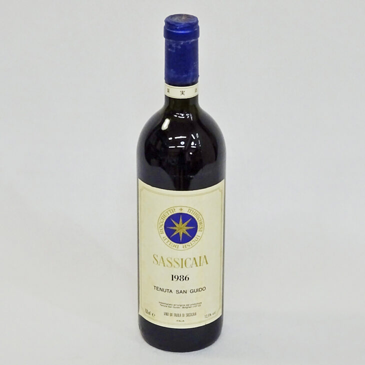東京都板橋区でサッシカイア 1986 テヌータ サン グイド 750ml イタリア 赤ワイン 未開栓 SASSICAIA TENUTA SAN GUIDOを12000円で買取させていただきました。