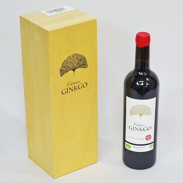 東京都板橋区で Chateau GINKO シャトー ジンコ オーガニックワイン 2019 750ml 14.5％ フランス ボルドー 未開栓 木箱付きを3,500円で買取させていただきました。