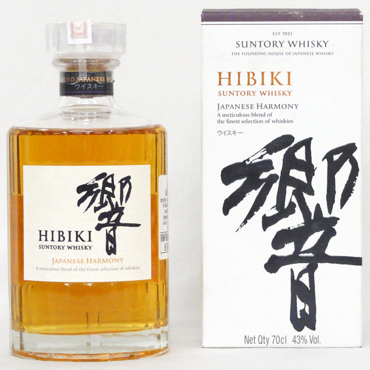 東京都中野区でサントリー 響 ジャパニーズハーモニー ウイスキー 海外向けラベル 未開栓 SUNTORY WHISKY HIBIKI JAPANESE HARMONYを4,200円で買取させていただきました。